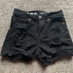 Black S.O.N.G high rise shorts